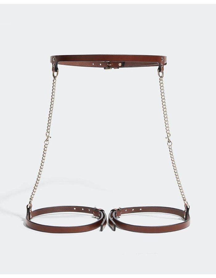 FLEET ILYA SLIM CHAIN SUSPENDER HARNESS - BROWN