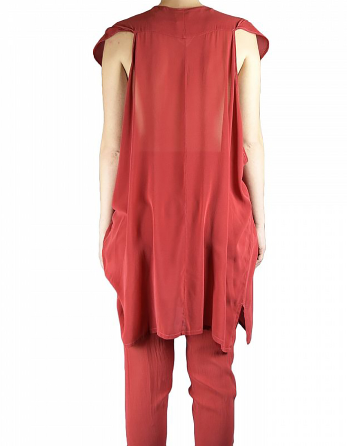 LOST AND FOUND TUNIC DRESS RED