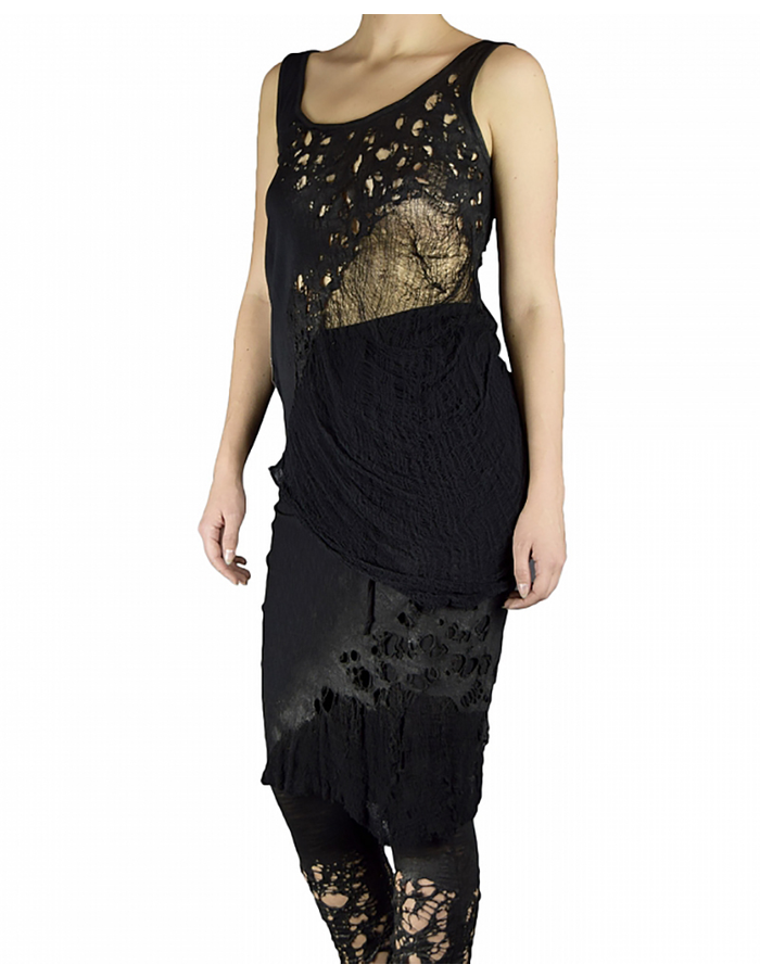 SANDRINE PHILIPPE DEKNITTED TOP WITH FLAMED FINISH
