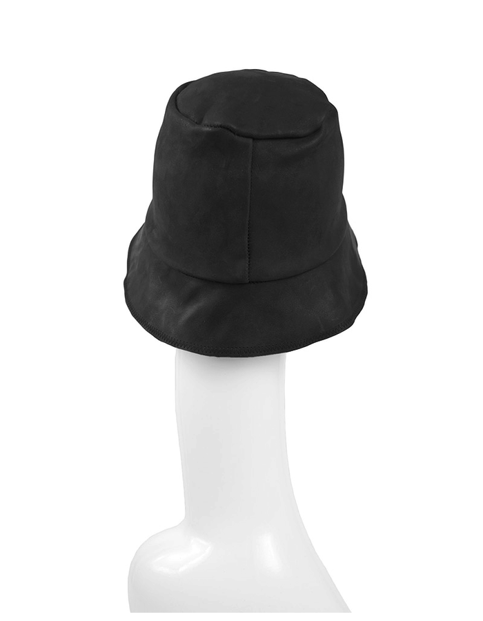 MILES LEATHER HAT - BLACK