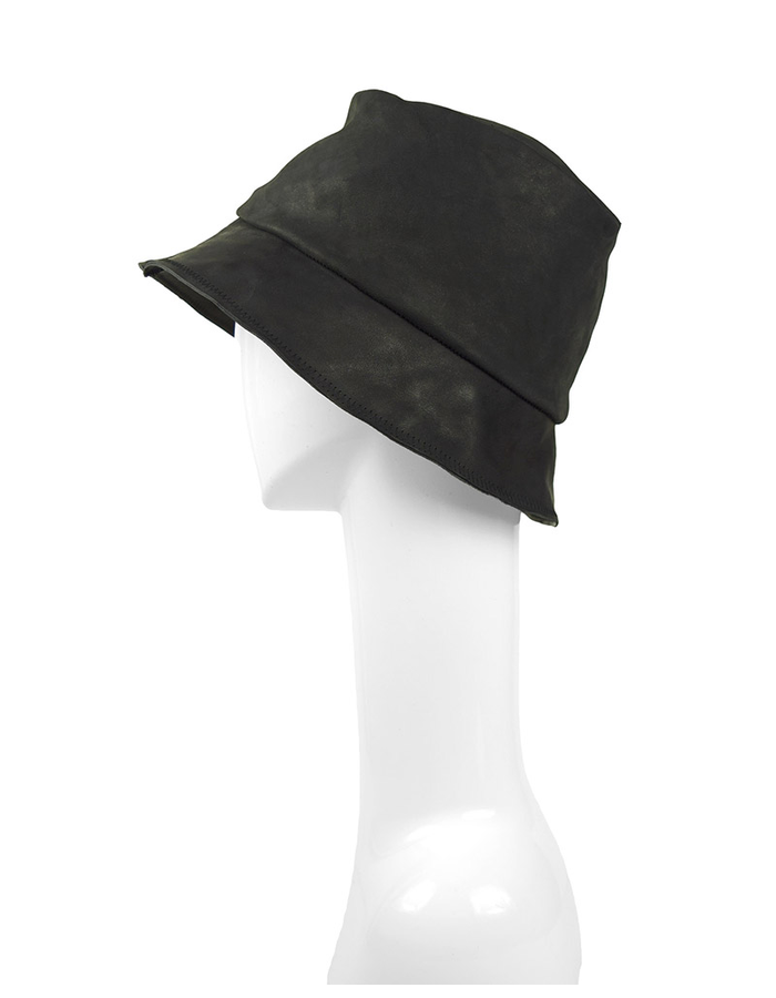 MILES LEATHER HAT - BLACK