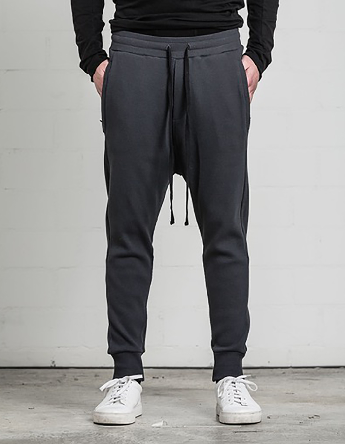 THOM KROM LOW CROTCH SWEAT PANT ZIP POCKET - OIL