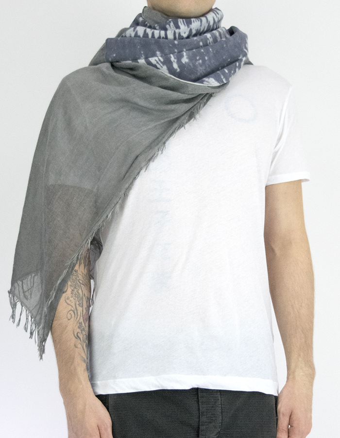 CLAUDIO CUTULI TYE DYE WITH LEATHER SCARF