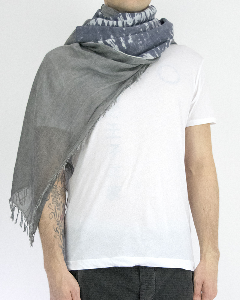 TYE DYE WITH LEATHER SCARF