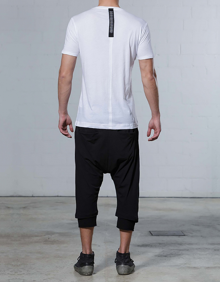 THOM KROM BACK TAPE TEE - WHITE