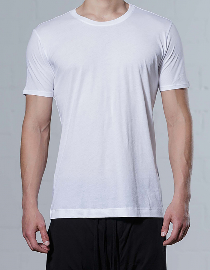 THOM KROM BACK TAPE TEE - WHITE