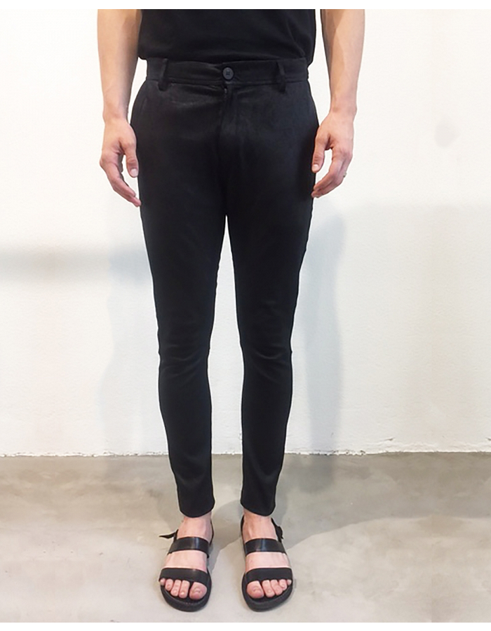 ISABEL BENENATO STRETCHED LEATHER 5 POCKETS TROUSERS