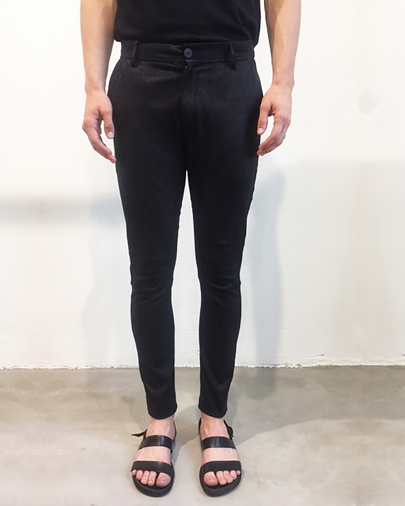 STRETCHED LEATHER 5 POCKETS TROUSERS