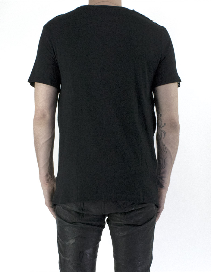 M-OJO RISIN HONEYCOMB LEATHER T-SHIRT - ISTRICE