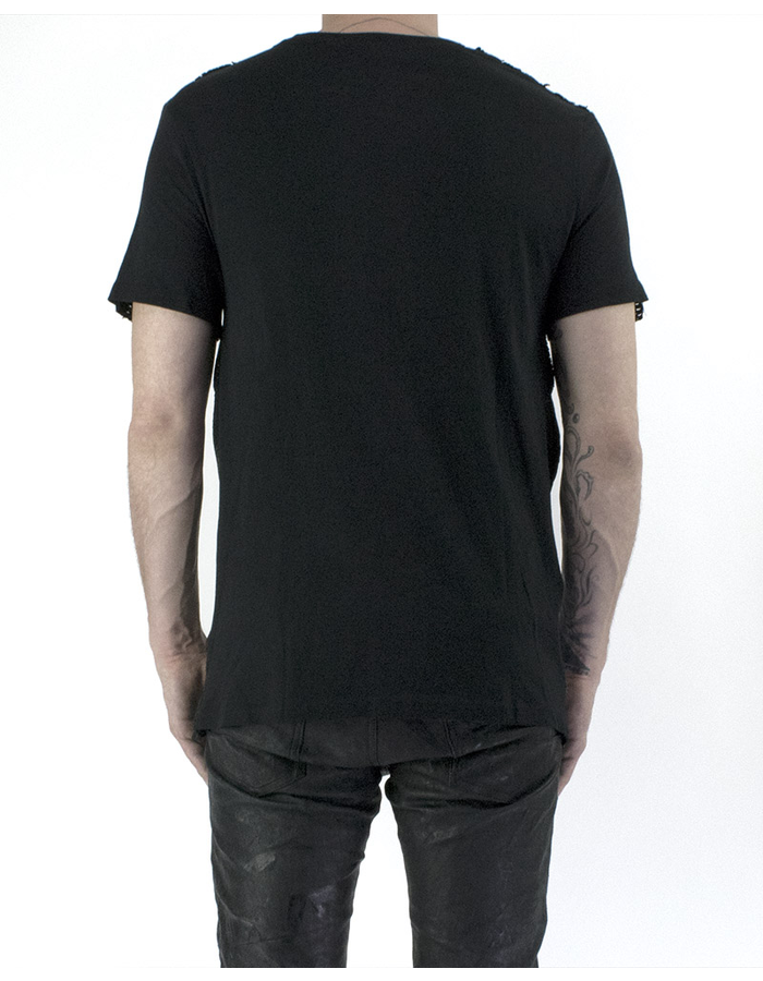 M-OJO RISIN HONEYCOMB LEATHER T-SHIRT - ISTRICE