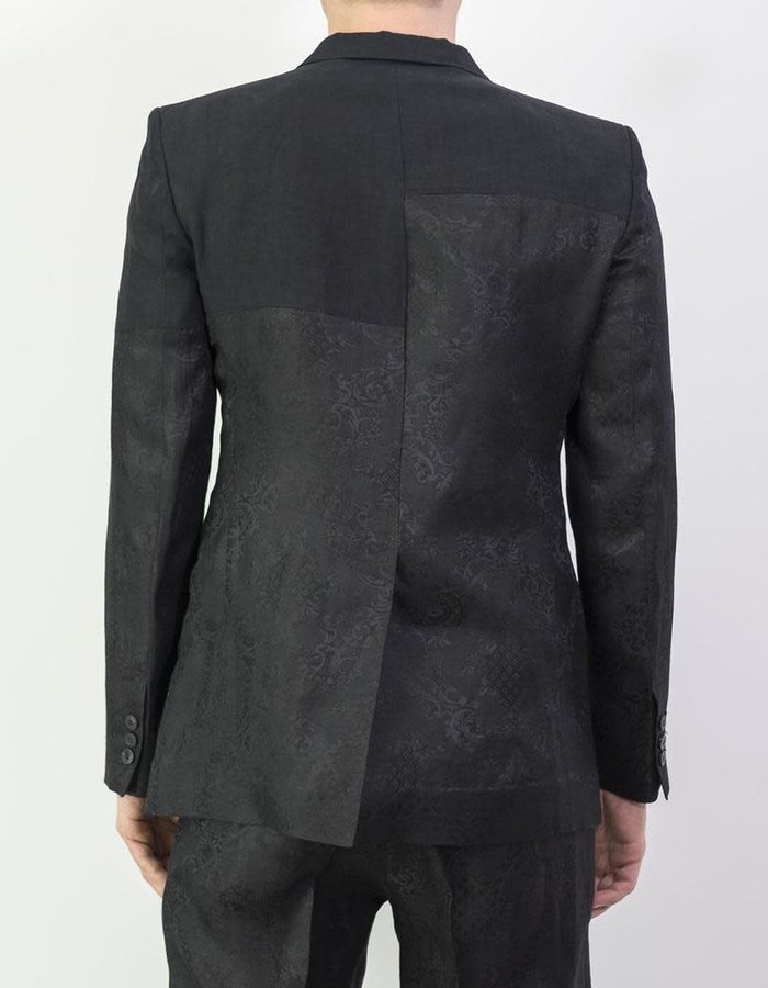 ISABEL BENENATO JACQUARD PATCHWORK TAILORED JACKET