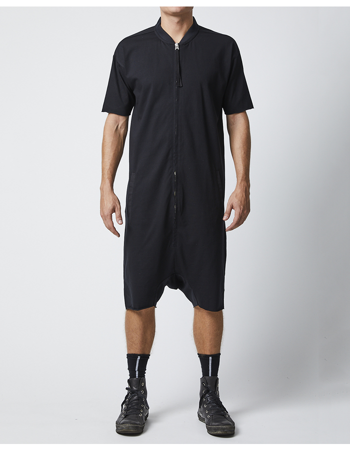 THOM KROM SHORT SLEEVE ZIPPERED JUMPSUIT