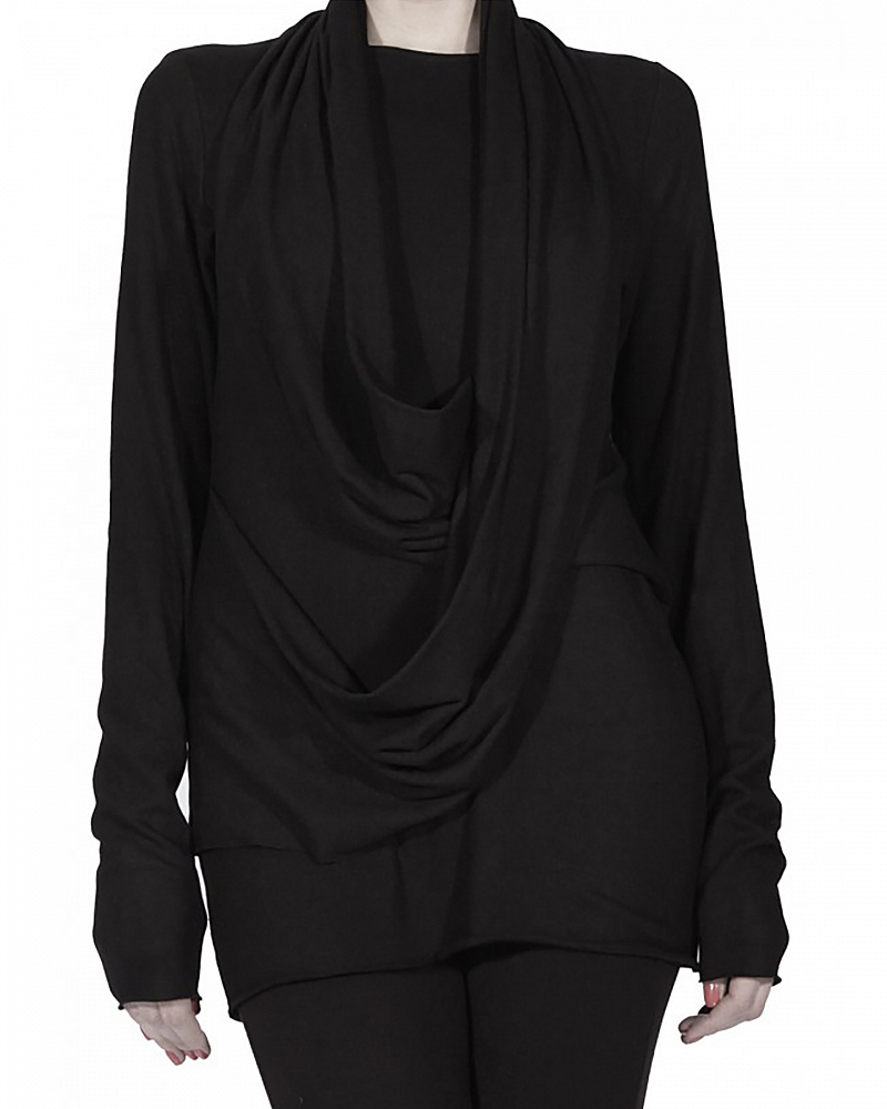 TOP WITH DRAPING FRONT - W