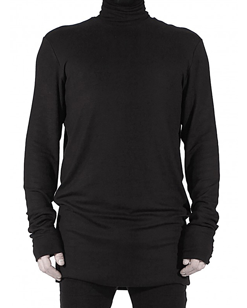 DOUBLE LAYER TURTLE NECK SWEATER