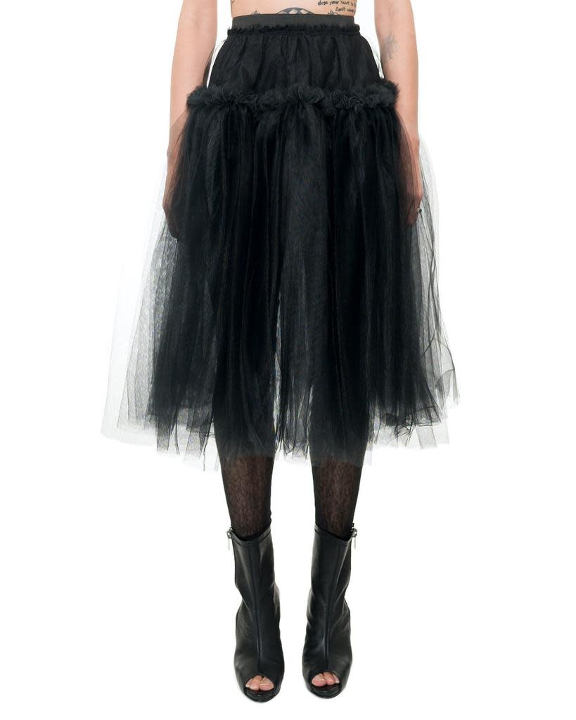 TULLE SKIRT WITH RUFFLE BAND