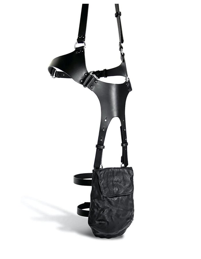 TEO + NG ROKIE LEATHER HARNESS WITH LEG POUCH