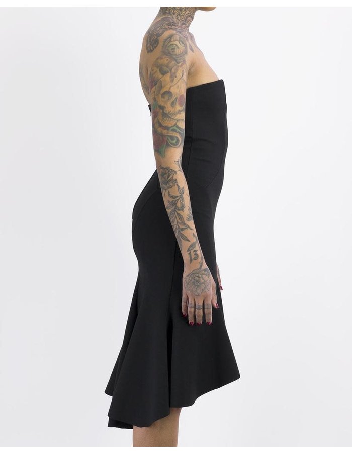 DAVIDS ROAD STRUCTURED STRAPLESS MIDI DRESS