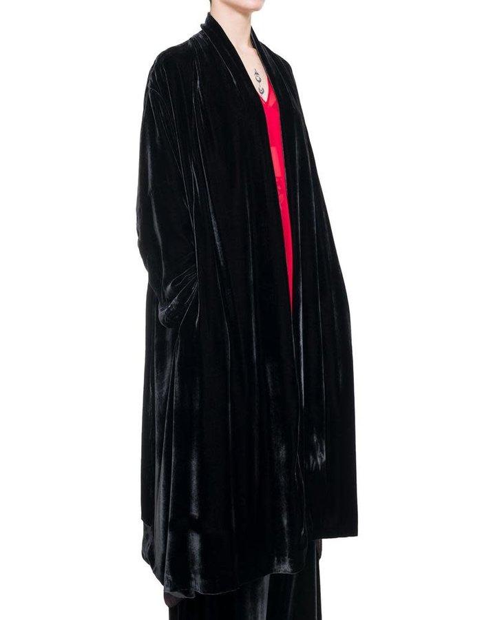 MASNADA DRESSING GOWN DUSTER - BLACK