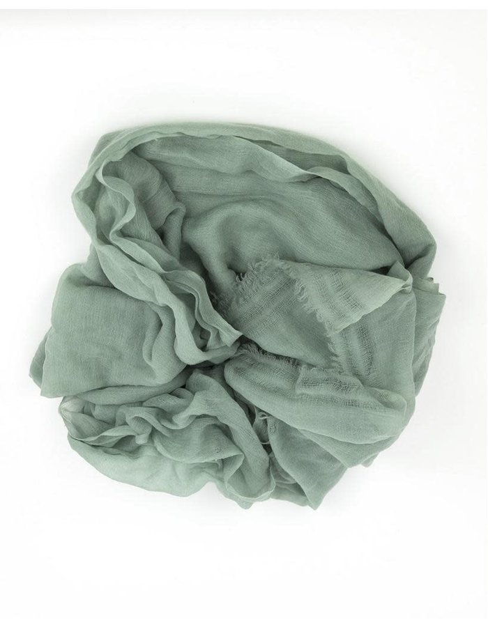 CLAUDIO CUTULI GALADRIEL 100 % CASHMERE 120 X 200 SCARF - MOSS