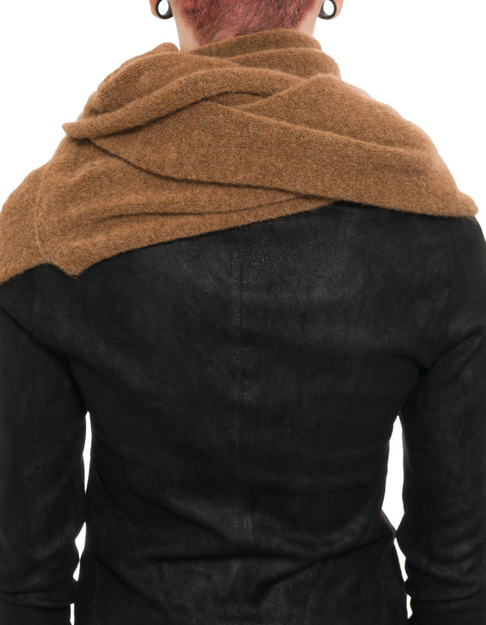 ISABEL BENENATO YAK RING SCARF - CAMEL