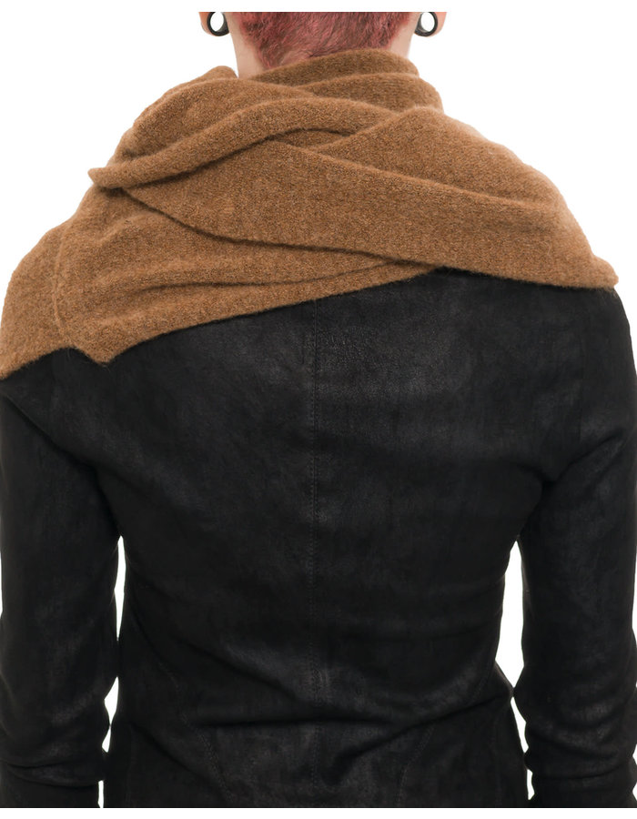 ISABEL BENENATO YAK RING SCARF - CAMEL