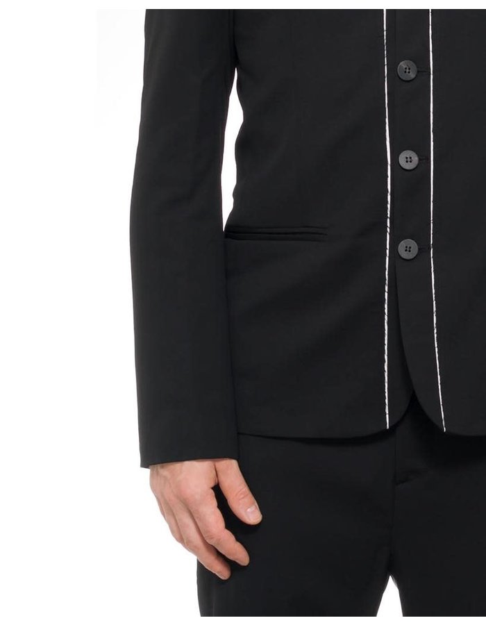 ISABEL BENENATO TAILORED CONTRAST SEAM JACKET