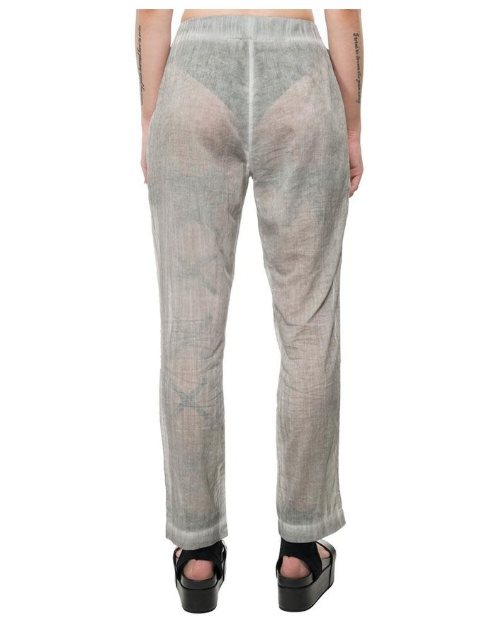 STUDIO B3 LUCER LOW CROTCH COTTON GAUZE TROUSERS - GREY