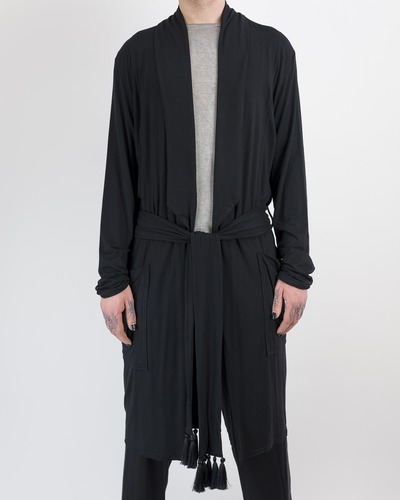 JERSEY CARDIGAN W/ TASSEL BELT 