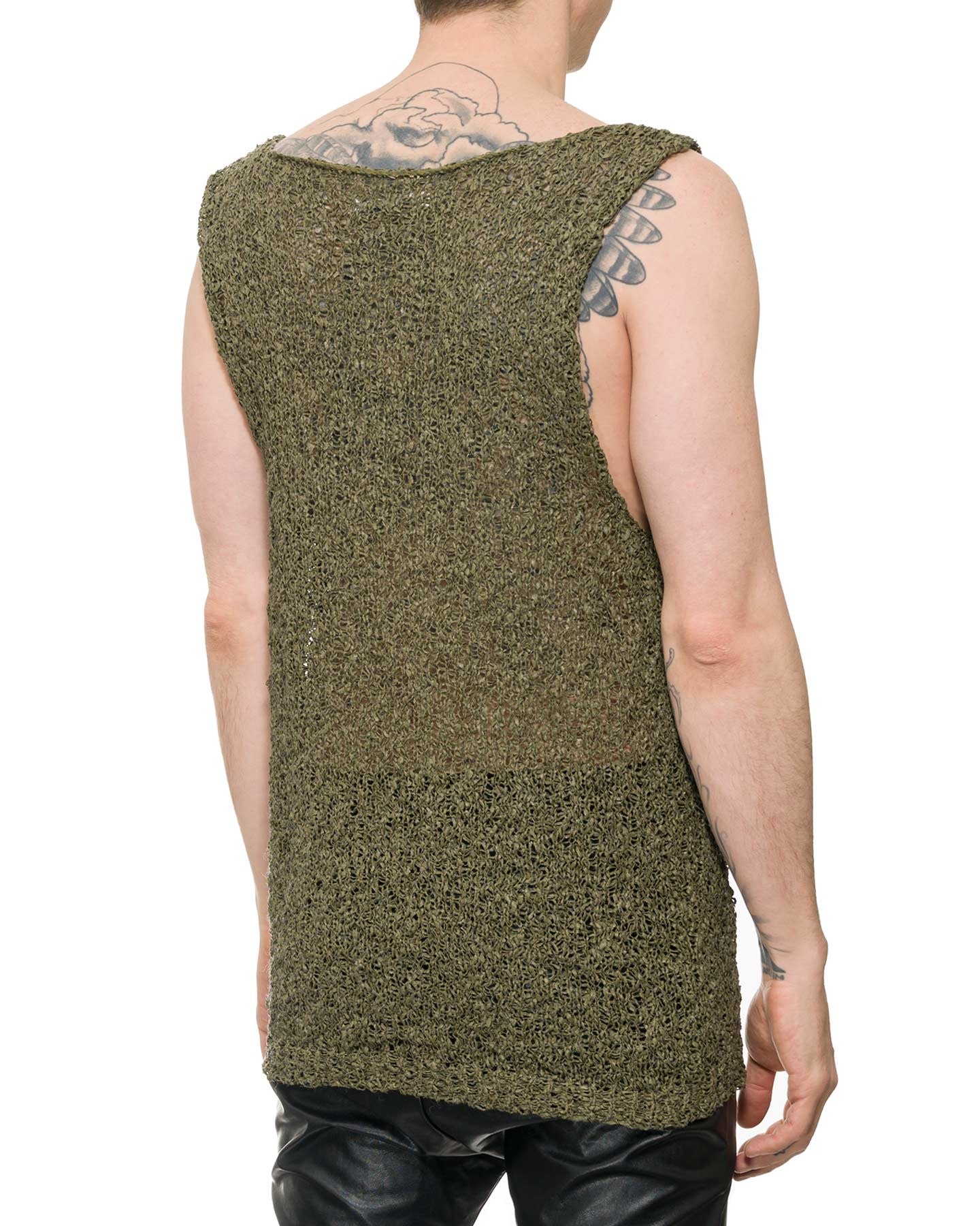 MEN'S TEXTURED HAND KNIT TANK TOP by NOSTRA SANTISSIMA - Shop Untitled NYC