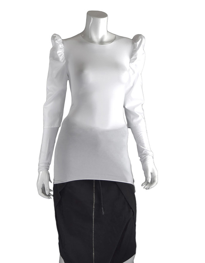 NOSTRA SANTISSIMA PUFF SHOULDER BLOUSE - WHITE