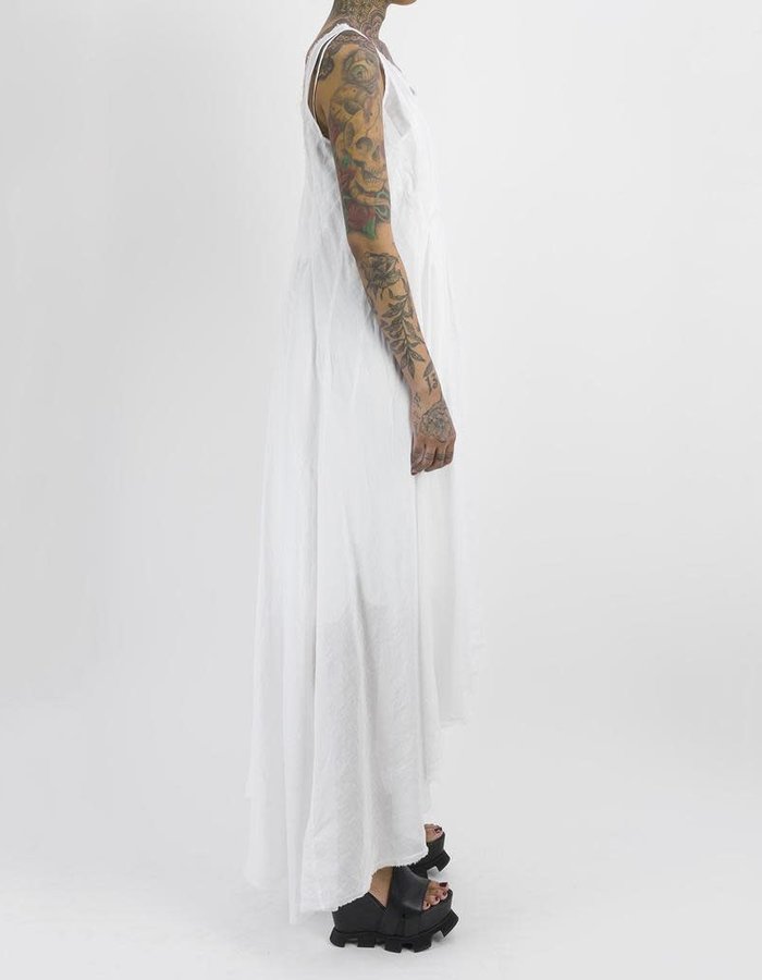 MASNADA PLEATED DRESS - WHITE