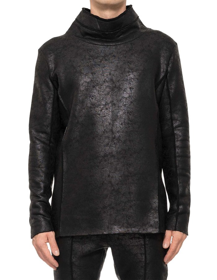 DAVIDS ROAD HIGH NECK LEATHER EFFECT LONG SLEEVE