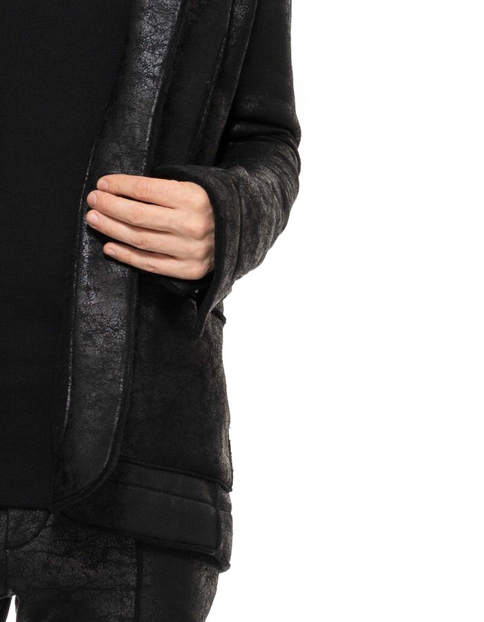 DAVIDS ROAD TAILORED SWEATSHIRT BLAZER - LEATHER EFFECT