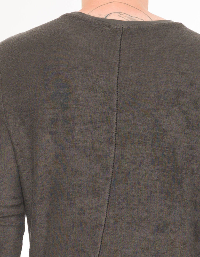 THOM KROM TEXTURED BAMBOO LONG SLEEVE - TAUPE