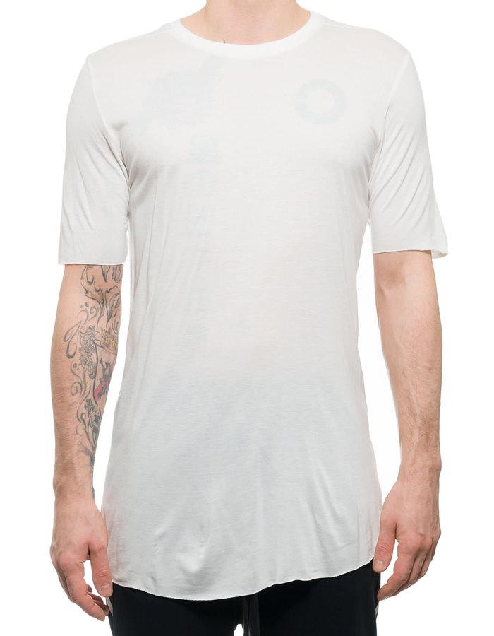 THOM KROM T-SHIRT IN VISCOSE AND SILK - OFF WHITE