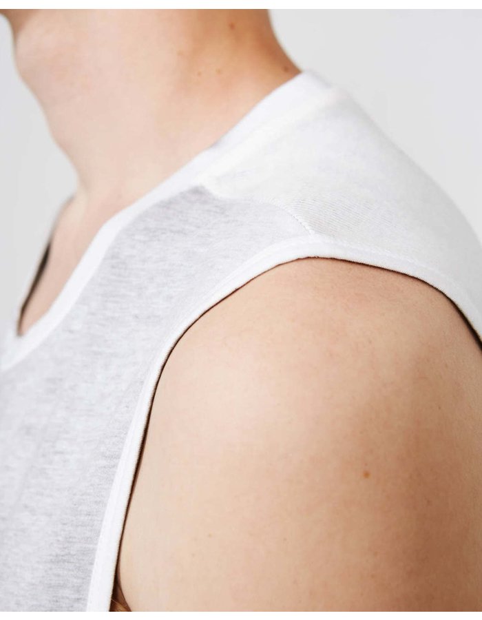 THOM KROM Rib Shoulder  Sleeveless T Shirt - Sprayed