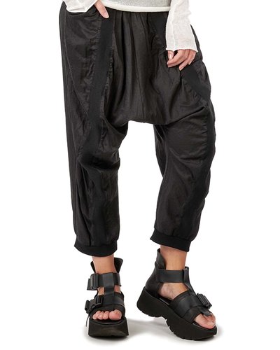 Plus Size Cotton Printed Pockets Drop-crotch Pants – Mystudiorasa