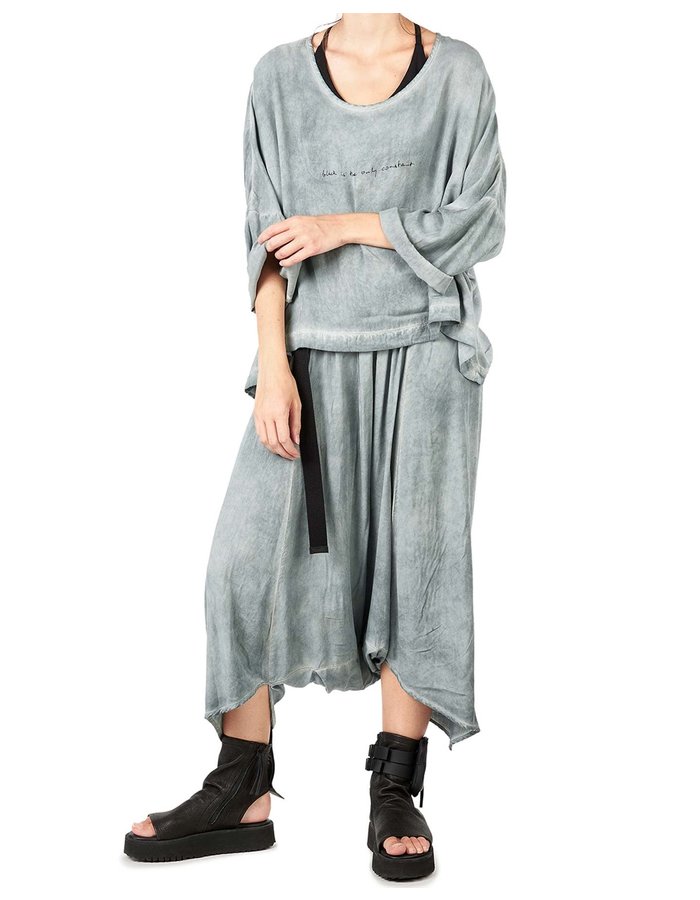 STUDIO B3 DRAPED VISCOSE HAREM PANTS - GREY