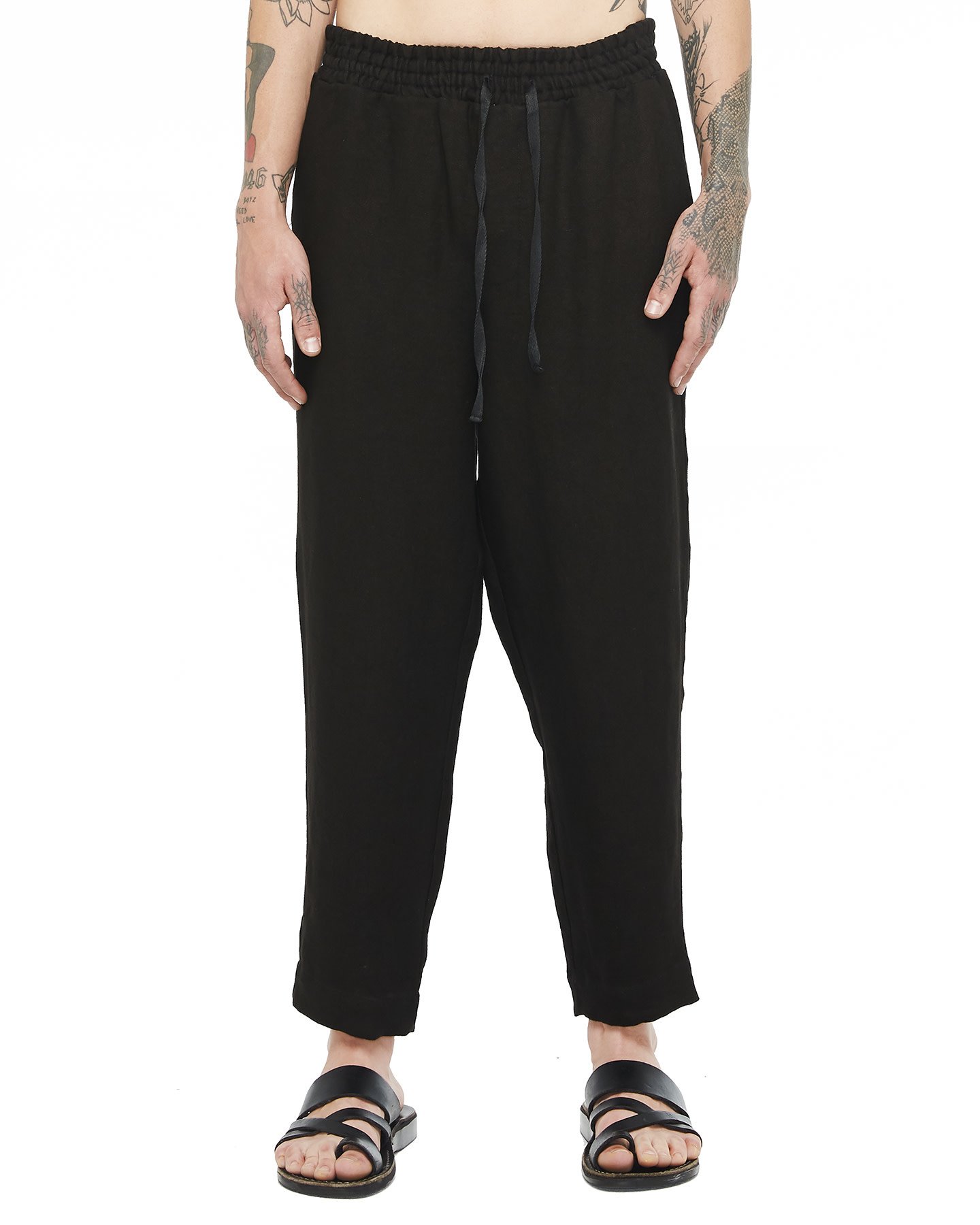 RELAXED LINEN PANT - BLACK