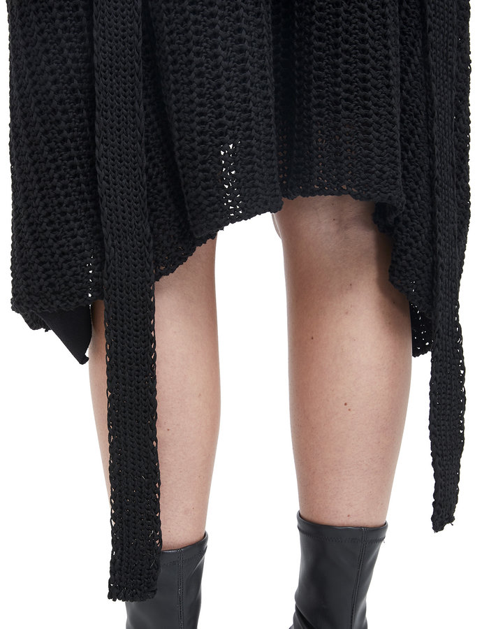 LA HAINE INSIDE US HOODED KNIT CARDIGAN WITH BELT