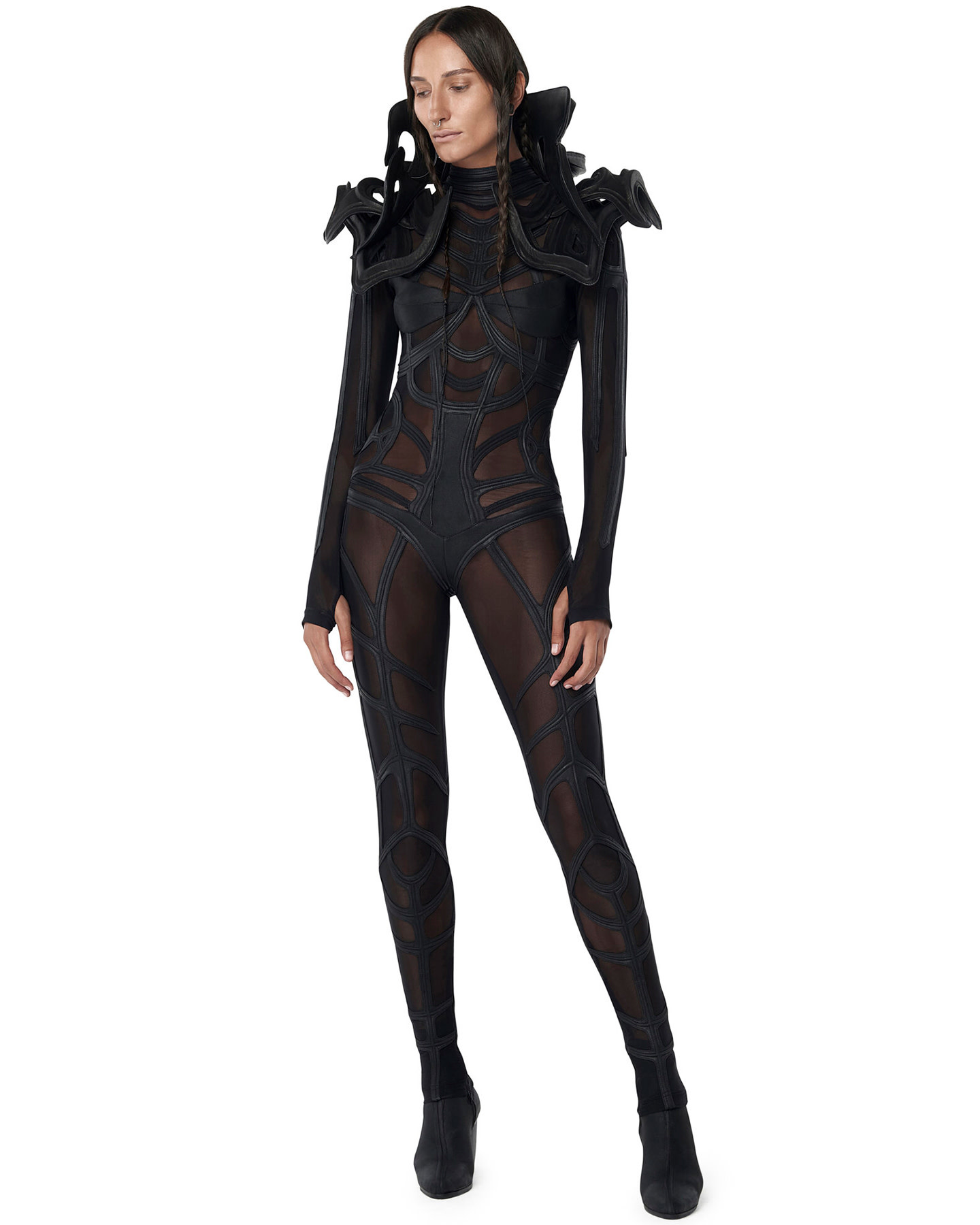 Armis Leather Bodysuit by Gelareh Designs - Shop Untitled NYC