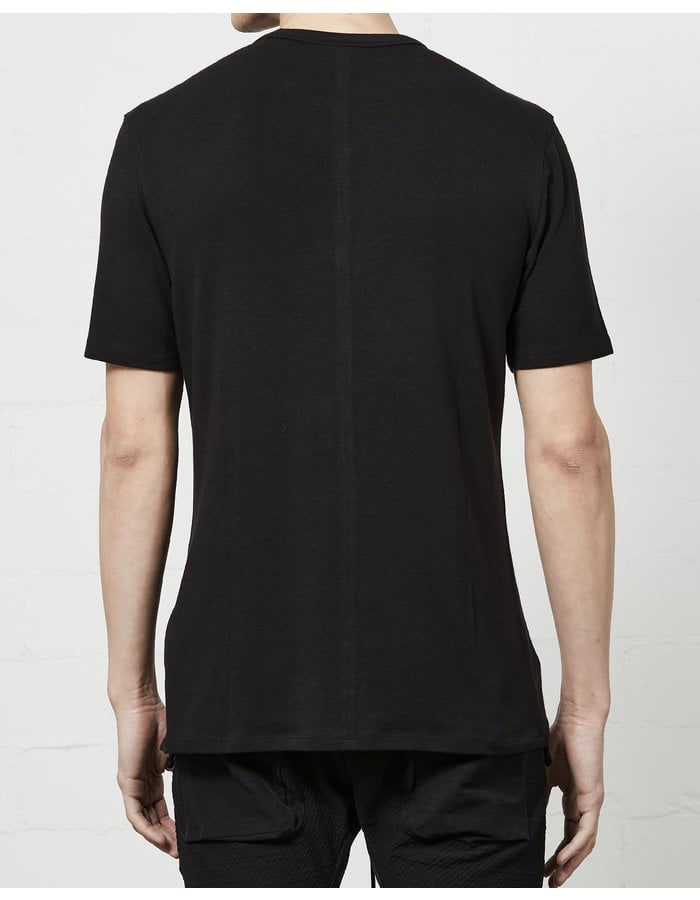 THOM KROM STRETCH COTTON MODAL FITTED CREW - BLACK