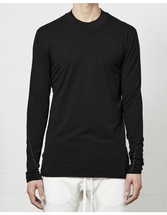 THOM KROM STRETCH COTTON & BAMBOO LONG SLEEVE - BLACK