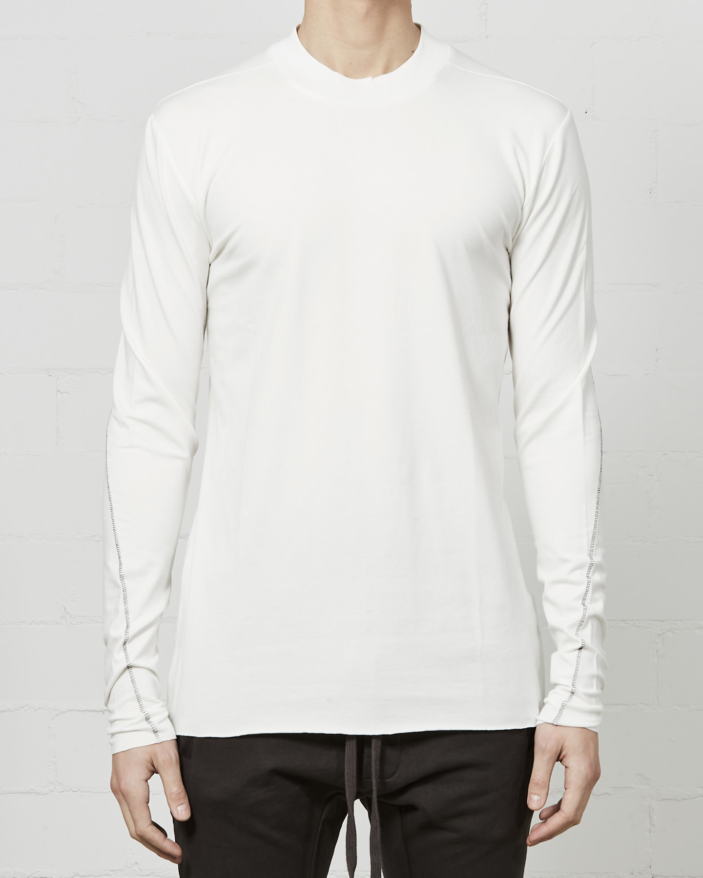 Off-white Cotton & Bamboo Long Sleeve by Thom Krom | Shop Unaltd