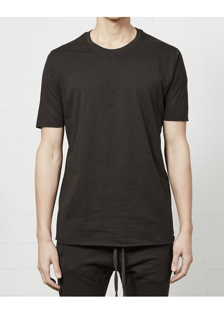 THOM KROM STITCHED BACK FITTED COTTON CREW - BROWN