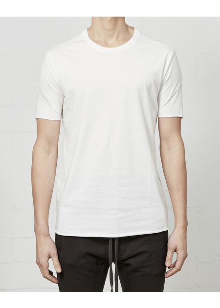 THOM KROM STITCHED BACK FITTED COTTON CREW - OFF WHITE