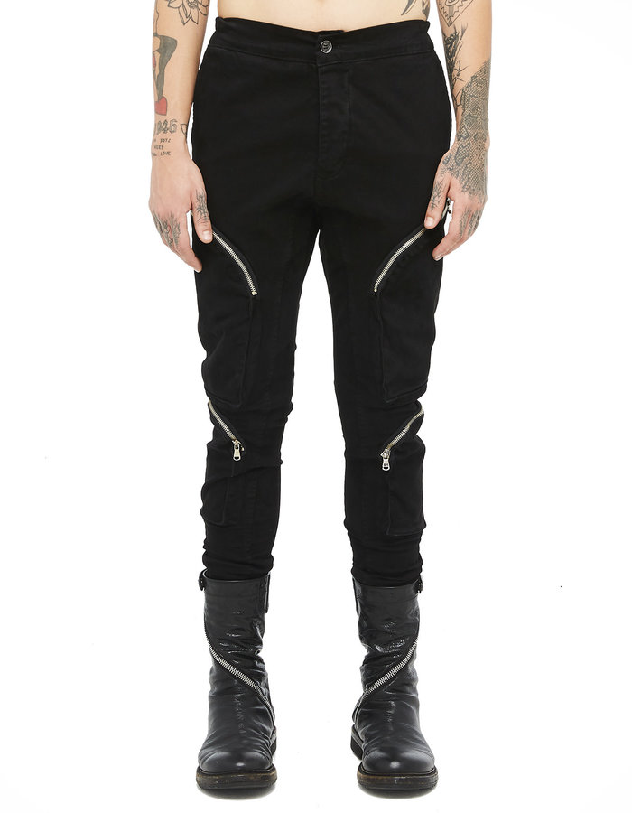 LA HAINE INSIDE US ZIP POCKET CARGO JEANS