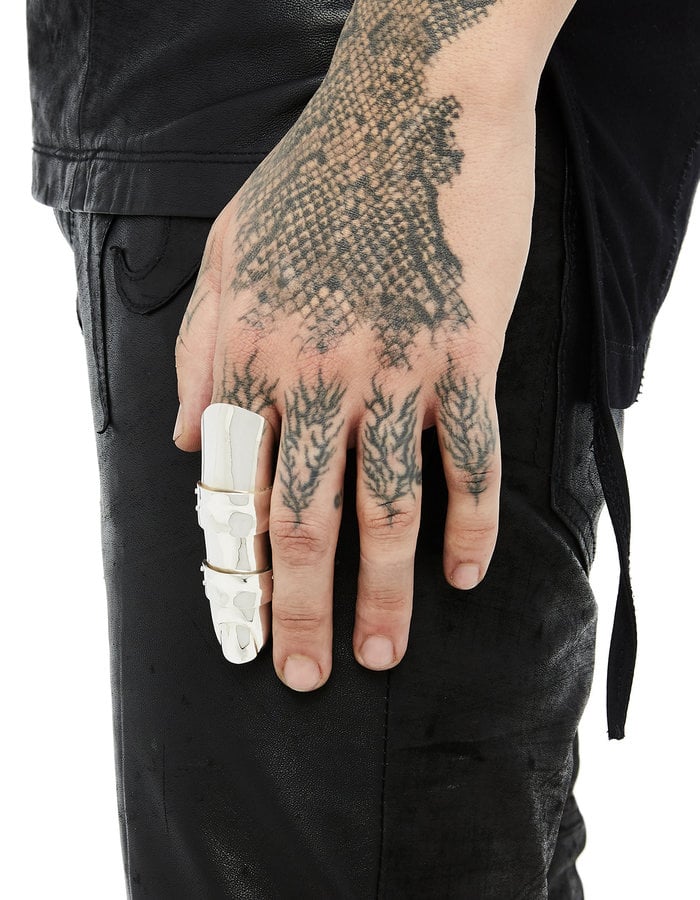 FANGOPHILIA FULL FINGER RING - SHORT NAIL - SILVER