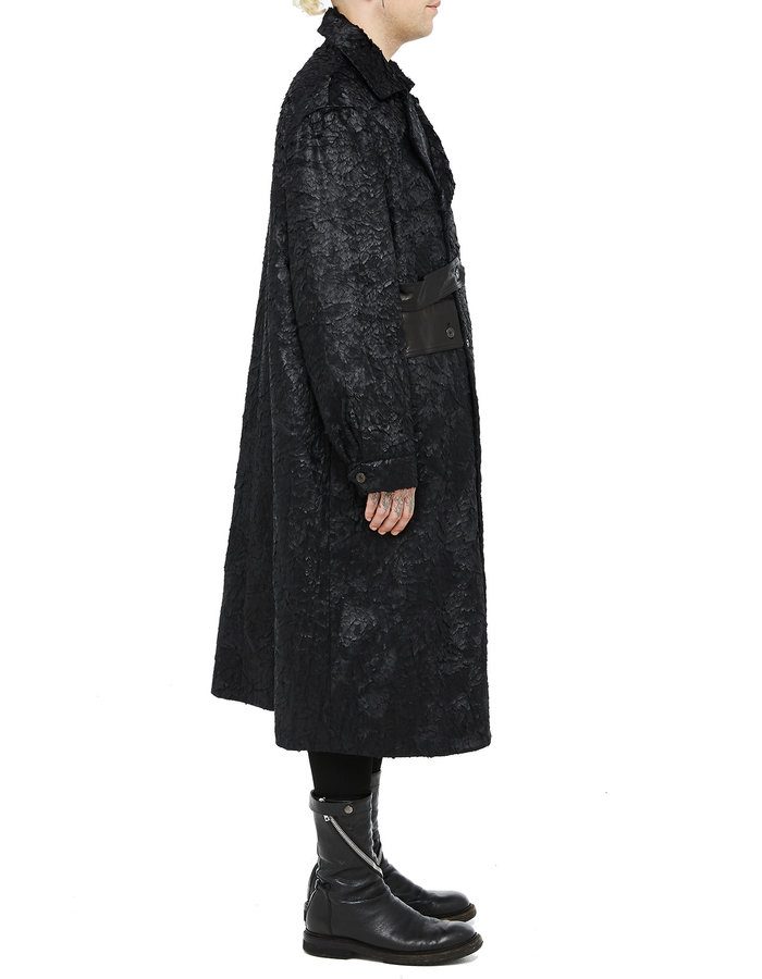 SANDRINE PHILIPPE MATTED FAUX FUR TRENCH