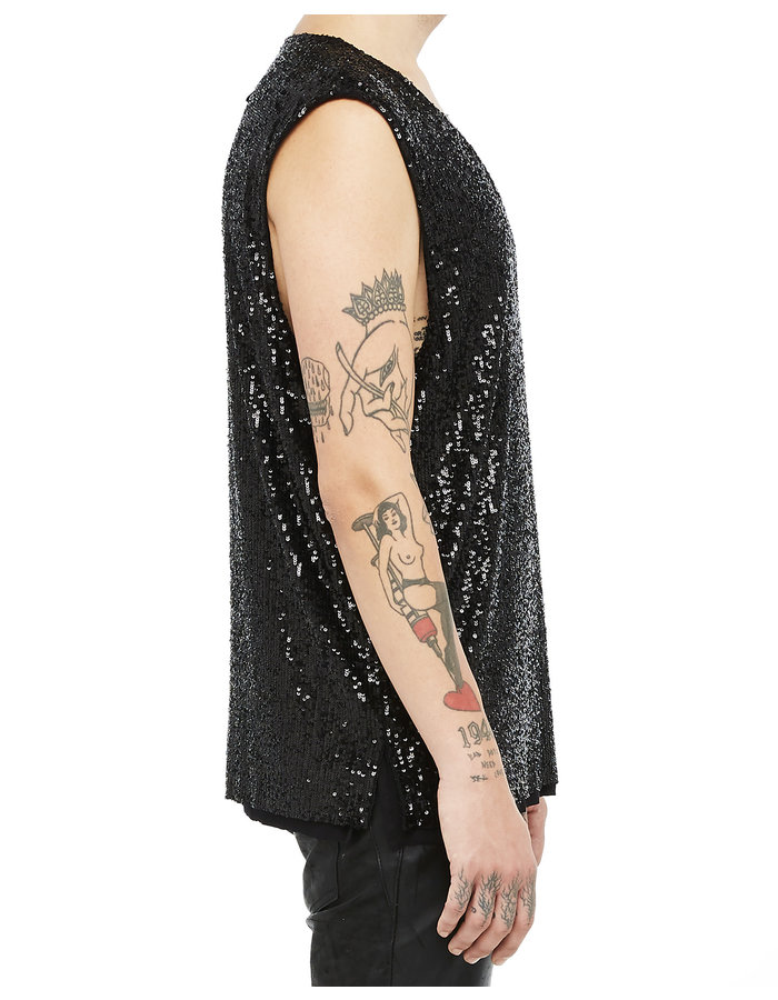 DAVIDS ROAD SEQUIN SLEEVELESS V-NECK